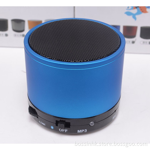 S10 Mini Metal Cylinder Bluetooth Speaker with MP3 TF 500mAh (Bn-116)